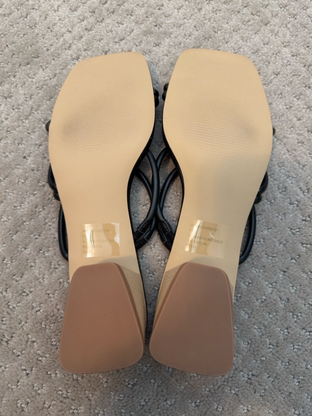 Steve Madden Black Multi-Strap Low Block Heel Mules - Picture 5 of 6